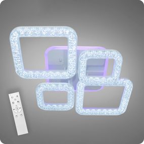 Люстра світлодіодна 517 Light 3color з пультом 104Вт Білий (01842)