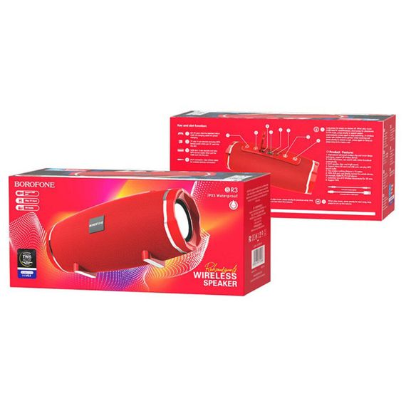 Портативна колонка BOROFONE BR3 Rich sound sports wireless speaker Red | Зображення 2