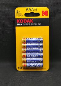 Батарейка мини-пальчиковая LR03 Kodak MAX ( 6шт. )