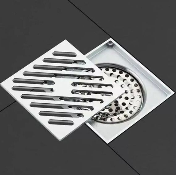 Душовий трап Gappo 100х100 мм, хром G81050 | Зображення 1