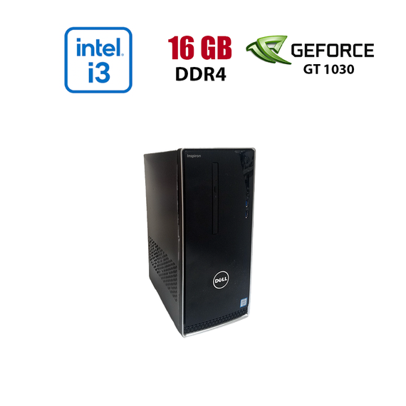 ПК Dell Inspirion 3668 Tower / Intel Core i3-7100 (2 (4) ядра по 3.9 GHz) / 16 GB DDR4 / 256 GB SSD / nVidia GeForce GT 1030, 2 GB GDDR5, 64-bit / Wi-Fi+Bluetooth / DVD / Win 10 Home Lic б/в