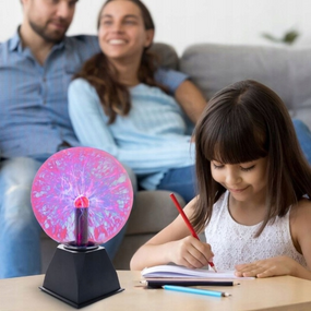 Плазмова куля світильник 4 дюйми 10 см, лампа плазма з блискавками, унікальний нічник з ефектом блискавок