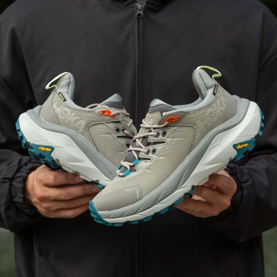 Кросівки демісезонні шкіряні Hoka GTX колір сірий | Зображення 3