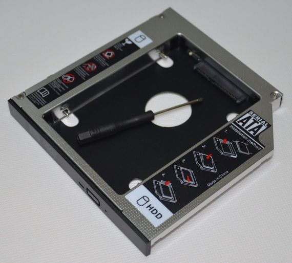 Переходник адаптер CD/DVD 12.7 mm to HDD/SSD 2.5" | Зображення 1