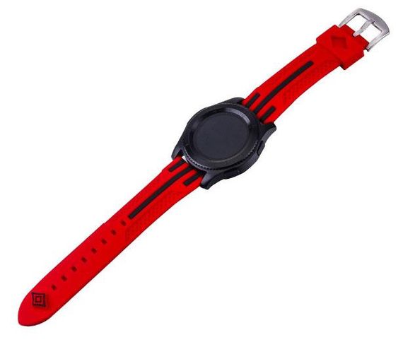 Силіконовий ремінець Primo Dart для годинника Samsung Gear S3 Classic SM-R770 / Frontier RM-760 - Red&Black | Зображення 2