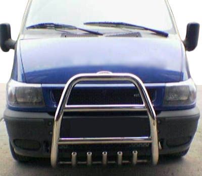 Кенгурятник QT007 (2000-2006, нерж.) для Ford Transit