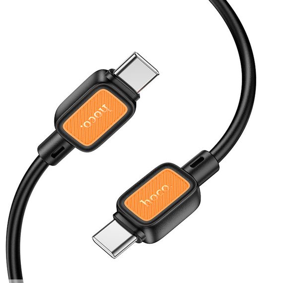 Дата кабель Hoco X108 Benefit 60W Type-C to Type-C (1m) Black | Зображення 1