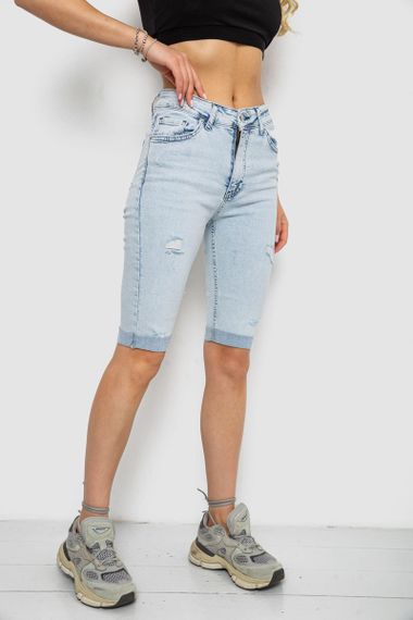 Капри джинсовые женские, цвет голубой, 182R1692 | Зображення 2