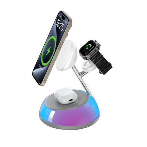 БЗП WIWU Wi-W036 Aurora 3 in 1 wireless charger | Зображення 1