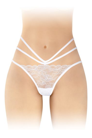 Трусики з відкритою попкою Fashion Secret Nadia, Білий, Весільна білизна, One Size, ONE SIZE