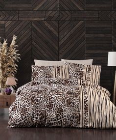 Постельное белье First Choice Cotton Satin 160х220 Leopard Brown