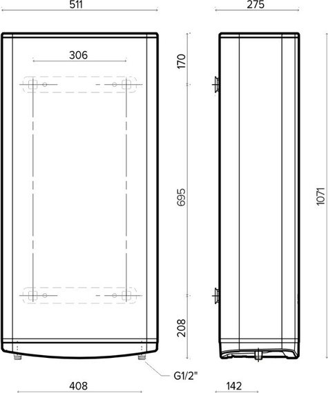 Водонагрівач електр. Ariston плаский слім VELIS TECH 80 EU 3100918 | Зображення 2
