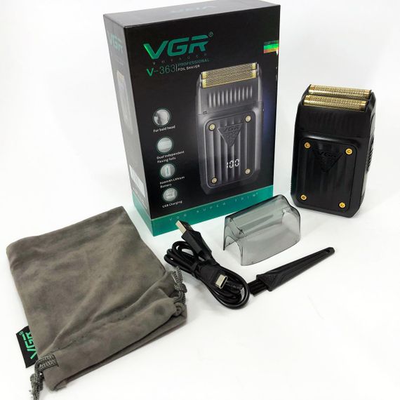 Електробритва VGR V-363, Тример для вусів, Електробритва з насадками для бороди, Тример бездротової | Зображення 8