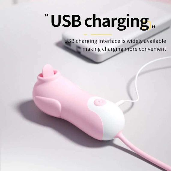 Вібромасажер "Sweet tongue", колір рожевий, 10 режимів вібрації sexstyle | Зображення 5