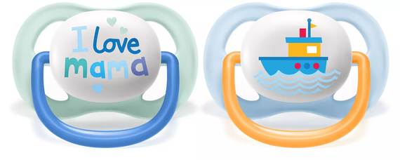 Пустушка Avent ортодонтична Ultra Air I love для хлопчиків 0-6 міс 2шт SCF080/01 (SCF080/01) | Зображення 7