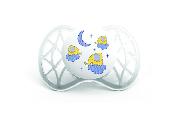 Пустышка симетрическая Nuvita Air 0м+ 2 шт. светится в темноте NV7063 (NV7063) | Зображення 1