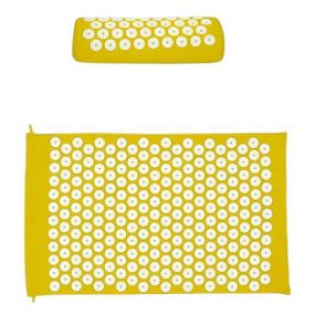 Акупунктурний масажний килимок Acupressure Mat or Bed of Nails Жовтий