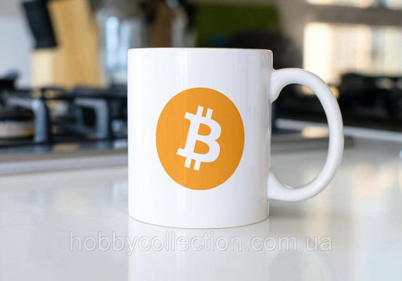 Кружка з принтом "Bitcoin" 330 мл Біла | Зображення 1