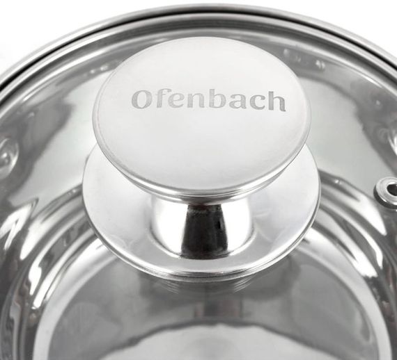 Каструля Ofenbach Casserole з нержавіючої сталі 1100мл зі скляною кришкою | Зображення 3