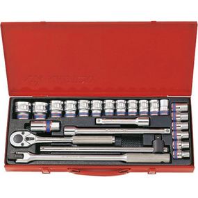 Набор инструментов KING TONY 1/2" 24 шт. с принадлежностями (4026MR) - Топ Продаж!