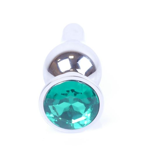 Анальна пробка - Jewellery Silver BUTT PLUG- Green sexstyle | Зображення 1