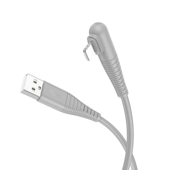 Кабель USB Borofone BX105 Corriente Lightning 2.4A Колір Бiлий | Зображення 4
