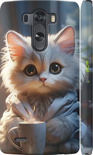 Чохол на LG G3 D855 Білий кіт "5646c-47-2448"