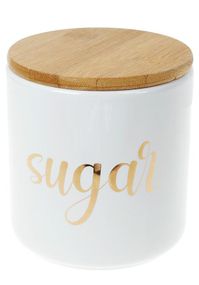 Банка Merceyl "Sugar" 550мл керамічна з бамбуковою кришкою, біла