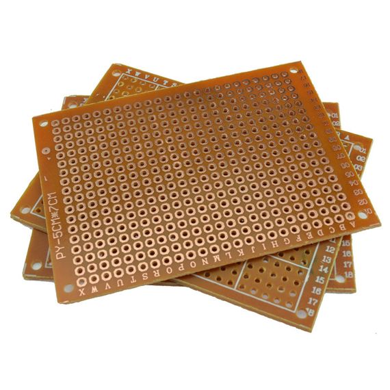 Плата печатная под пайку 5x7
