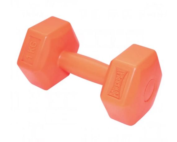 Гантель композитна PowerPlay 4124 Hercules 1 кг Помаранчева 1 шт (PP_4124_1kg) | Зображення 2