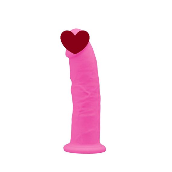 Фалоімітатор SilexD Robby Pink (MODEL 2 size 6in) Glow in the dark, двошаровий, силікон+Silexpan, діаметр Sex Aura