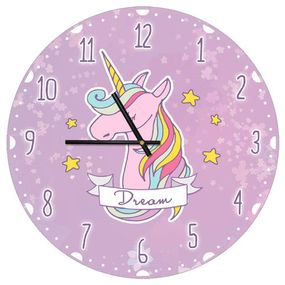 Часы настенные круглые Dream единорог 36 см (CHR_P_20A031)