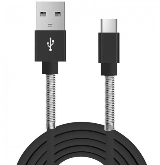 Кабель USB Type-C WALKER C720 2,4A 2м чорний | Зображення 1