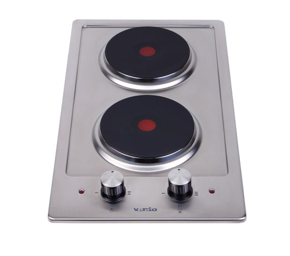 Электрическая поверхность две конфорки VENTOLUX HE 302 (INOX) 3 нержавейка | Зображення 1