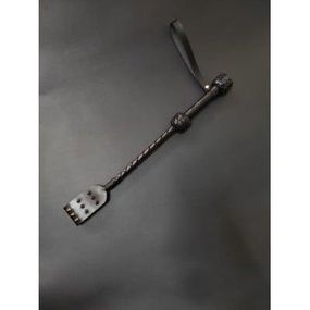 Стек с шипами БДСМ Candy Hero кожа, короткий, черный sexstyle