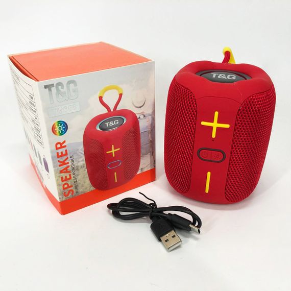 Портативна Bluetooth колонка TG658 8W з RGB підсвічуванням. GK-225 Колір: червоний | Зображення 7