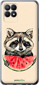 Чохол на Realme Narzo 50 Єнотик з кавуном "4605u-3066-2448"