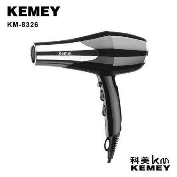 Потужний якісний фен для сушіння укладання волосся Kemei KM 8326 електрофен | Зображення 1