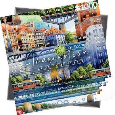 Пазл GoodLoot Imagination: Tytus Brzozowski Warsaw Bridges 1000 элементов (5908305239666) - Топ Продаж! | Зображення 4