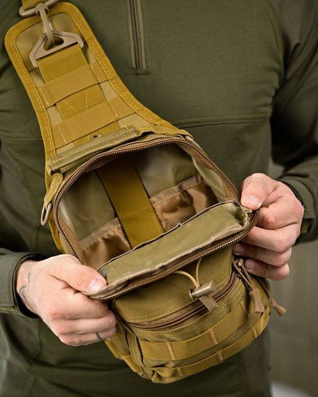 Тактична дорожня сумка нагрудна laser койот ПП4625 | Зображення 2