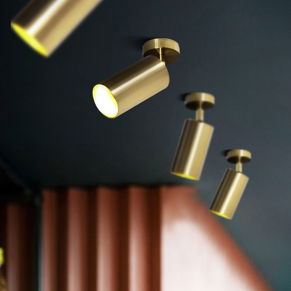 Люстра стельова на 1 лампочку 26656 Латунь 10х10х20 см. | Зображення 2