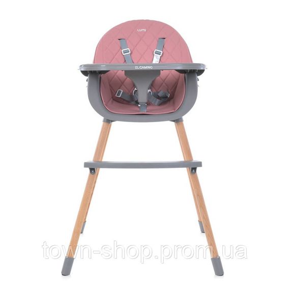 Стульчик для кормления ME 1111 LUMI Pink экокожа | Зображення 1