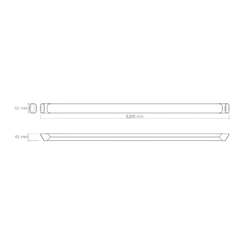 LED Світильник лінійний 72W 1,2м 5000К 220V VLE-BN-72125B Videx | Зображення 2