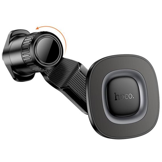 Автотримач Hoco H74 Crown ring magnetic (air outlet) Black / Metal gray | Зображення 5