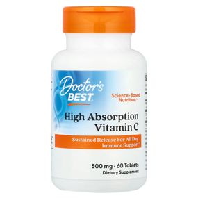 Вітамін C Doctor's Best High Absorption Vitamin C with PureWay-C, 500 mg, 60 Tablets