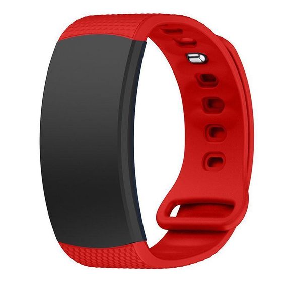 Силиконовый ремешок Primo для фитнес браслета Samsung Gear Fit 2 / Fit 2 Pro (SM-R360 / R365) - Red L | Зображення 1