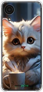 Чохол на Samsung Galaxy A03 Core A032F Білий кіт "5646sp-2539-2448"