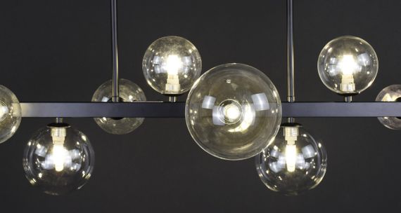 Люстра стельова на 10 лампочок 27864 Чорний 35-65х28х98 см. | Зображення 3