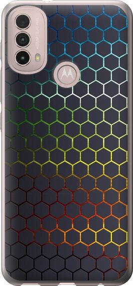 Чехол на Motorola E40 Переливающиеся соты "498u-2660-17620"