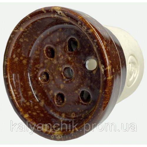 Чаша для кальяну GrynBowls Accent Glaze Коричнева | Зображення 1